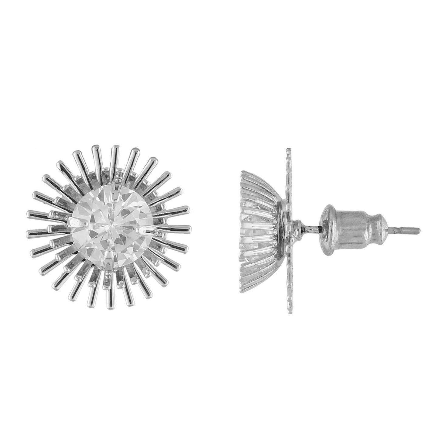 Chic and Trendy Silver Colour Round Shape Earring for Girls and Women