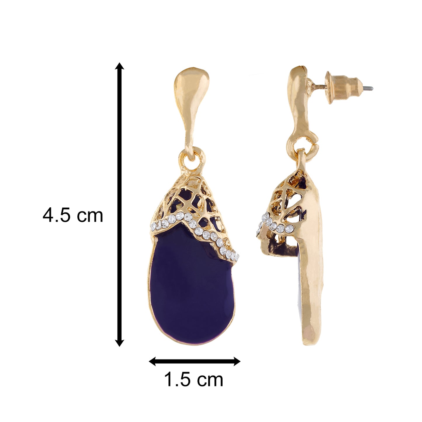 Purple colour Drop Design Hanging Earrings for Girls and Women