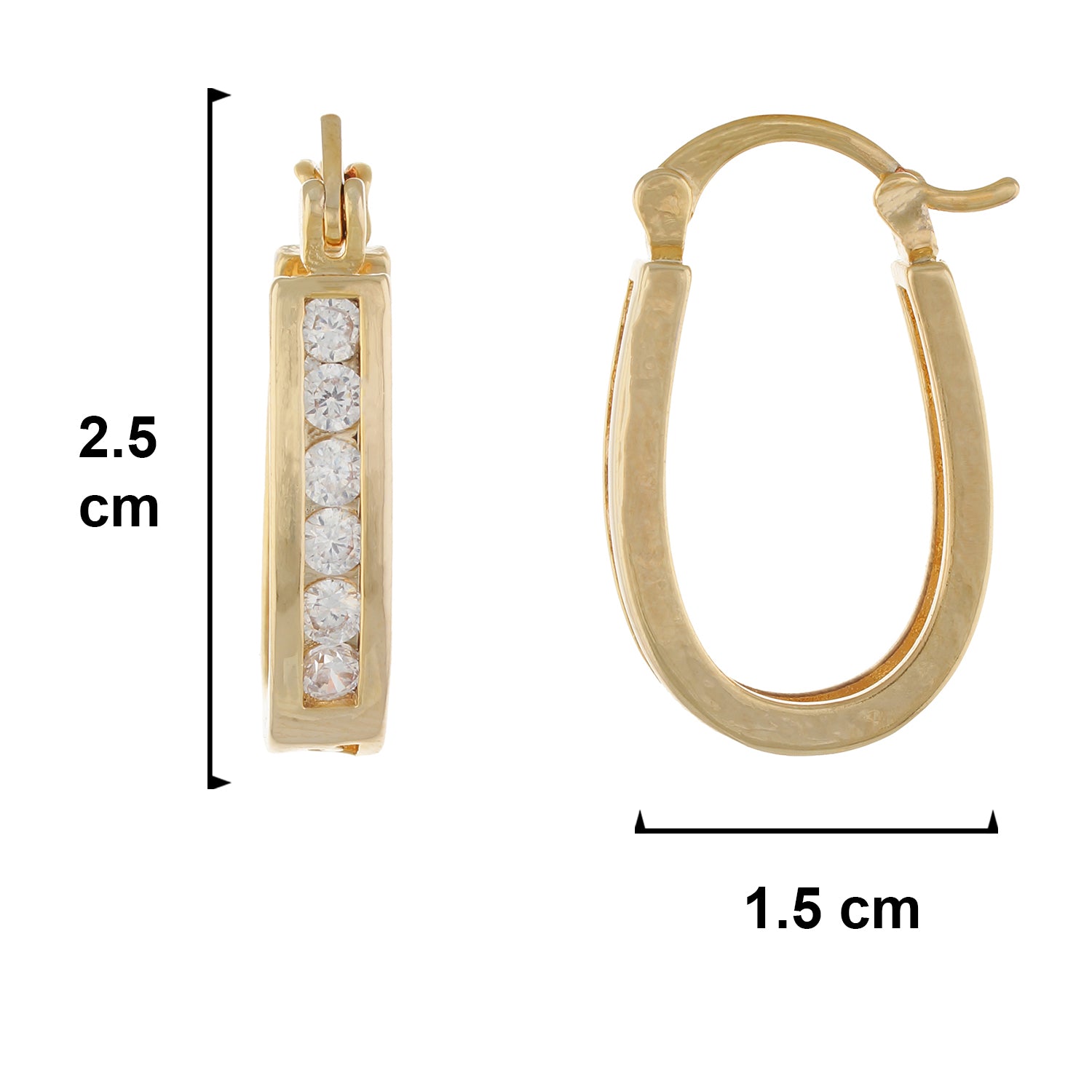 Gold colour Oval design Hoop for girls and women