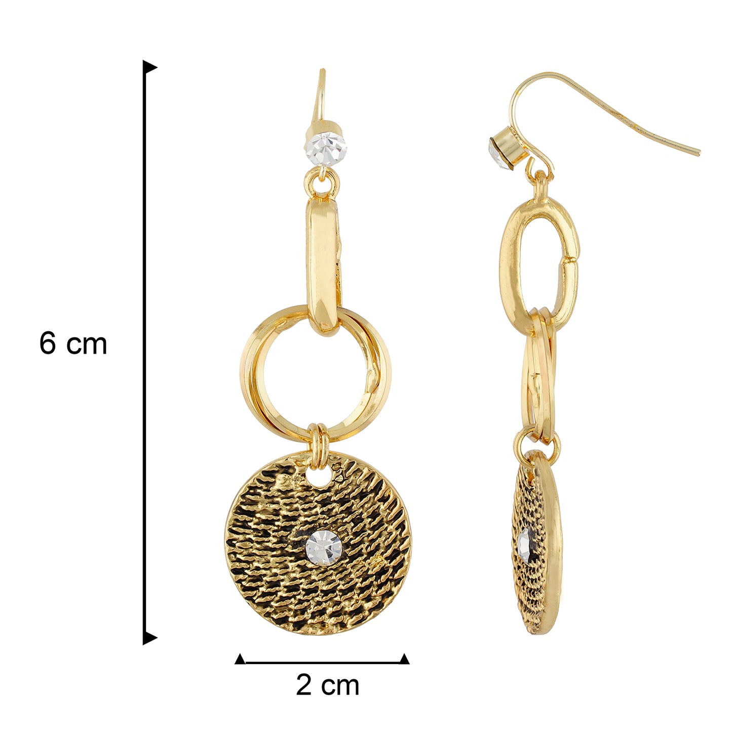 Glamorous Gold Colour Round Shape Earring for Girls and Women