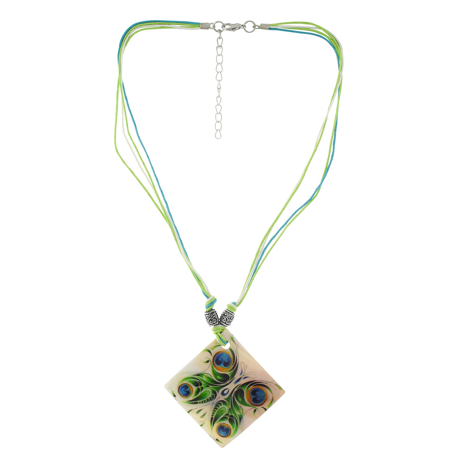 Green colour Rhombus design Necklace Set for girls and women