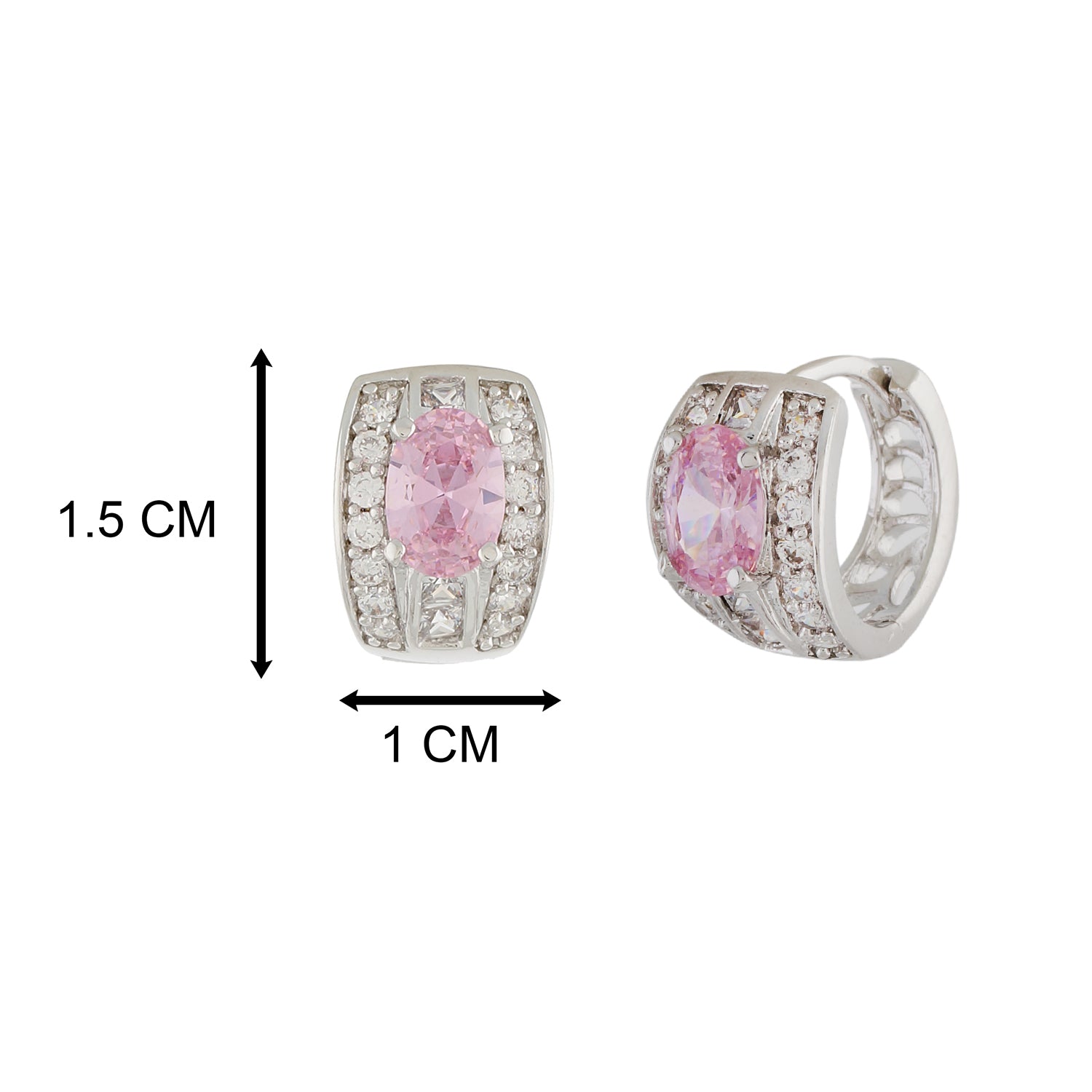 Breathtaking Pink and Silver Colour Small Ear Bali’s for Girls and Women