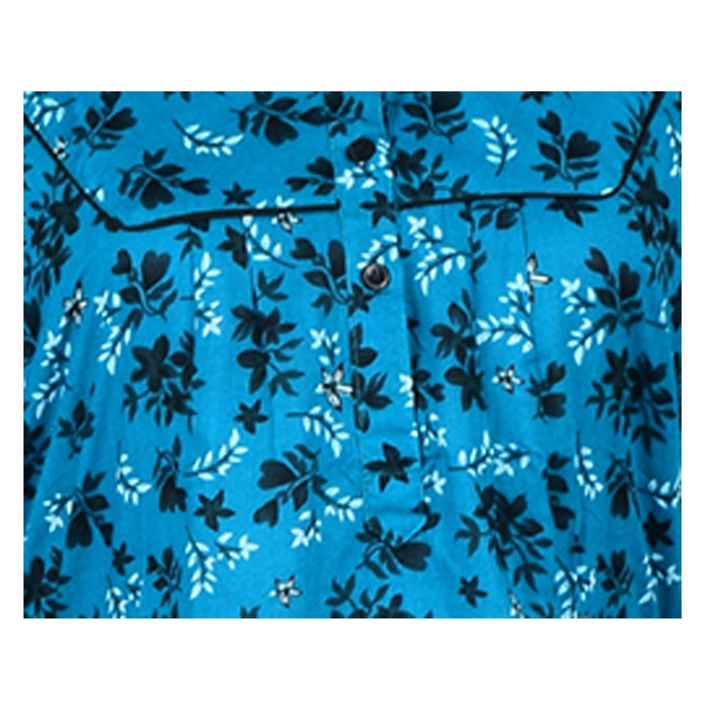 Printed Cotton Nighty For Women - Dark Green
