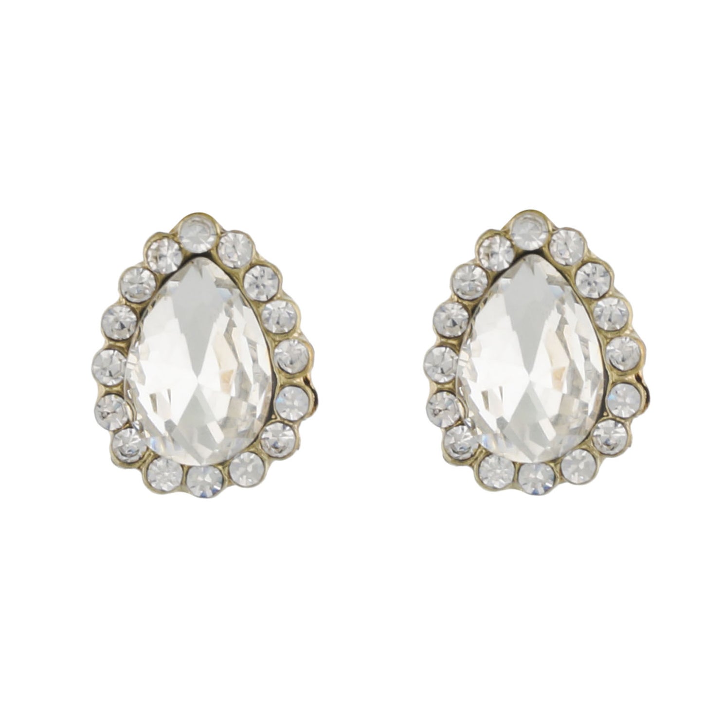 White Colour Drop Shape Ear  Studs for Girls and Womens