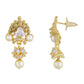 Designer Antique Gold Plated CZ Copper Pendant Set for Ladies and Girls