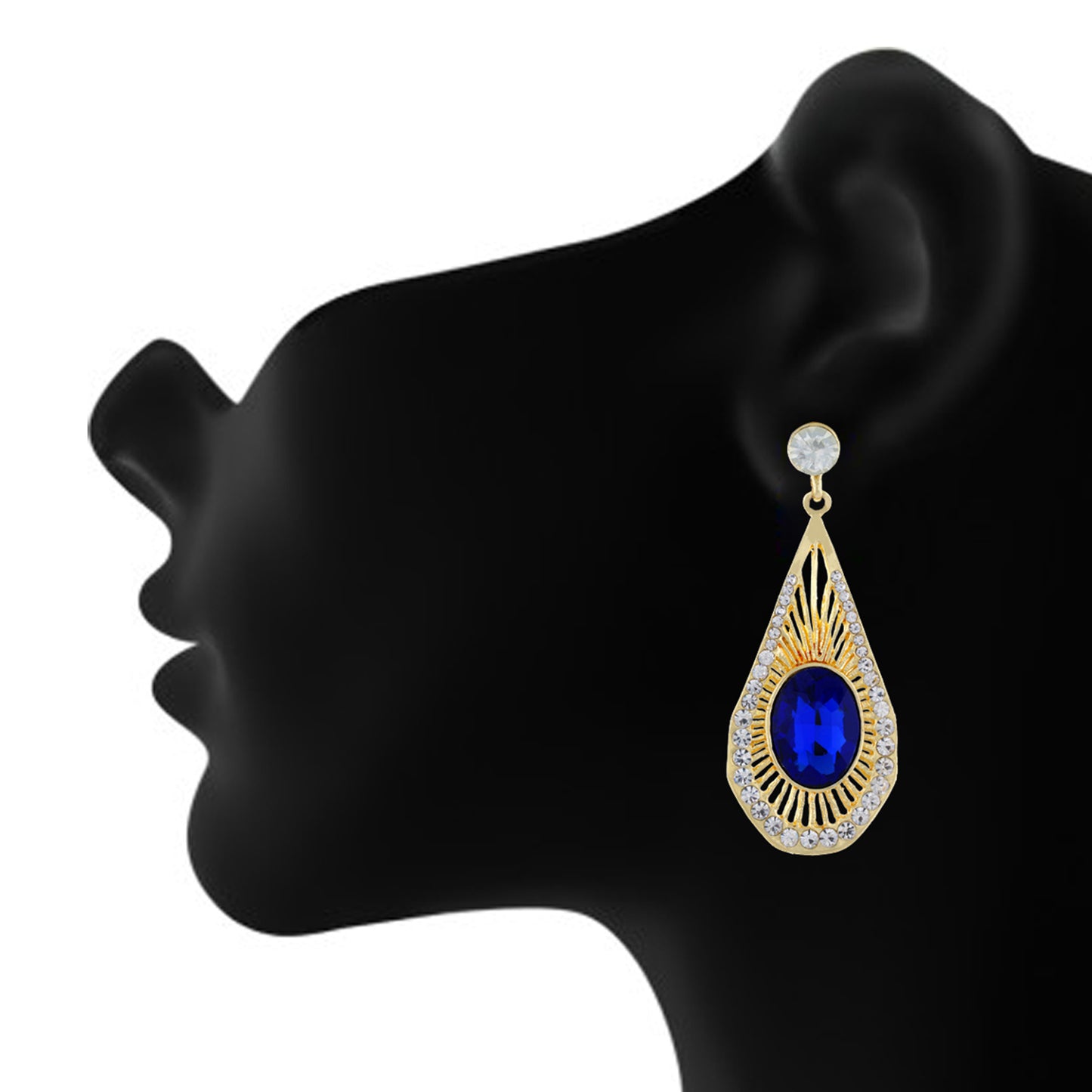 Gold and Blue colour Drop design Hanging for girls and women