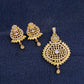 Smart Antique Gold Plated CZ Copper Pendant Set for Ladies and Girls