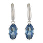 Impressive Blue and Silver Colour Oval Shape Earring for Girls and Women