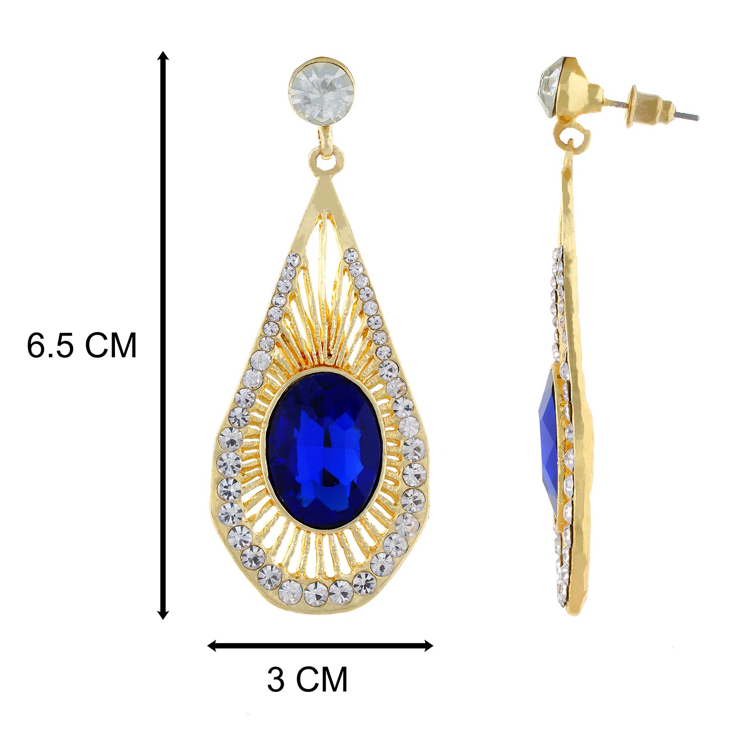 Gold and Blue colour Drop design Hanging for girls and women