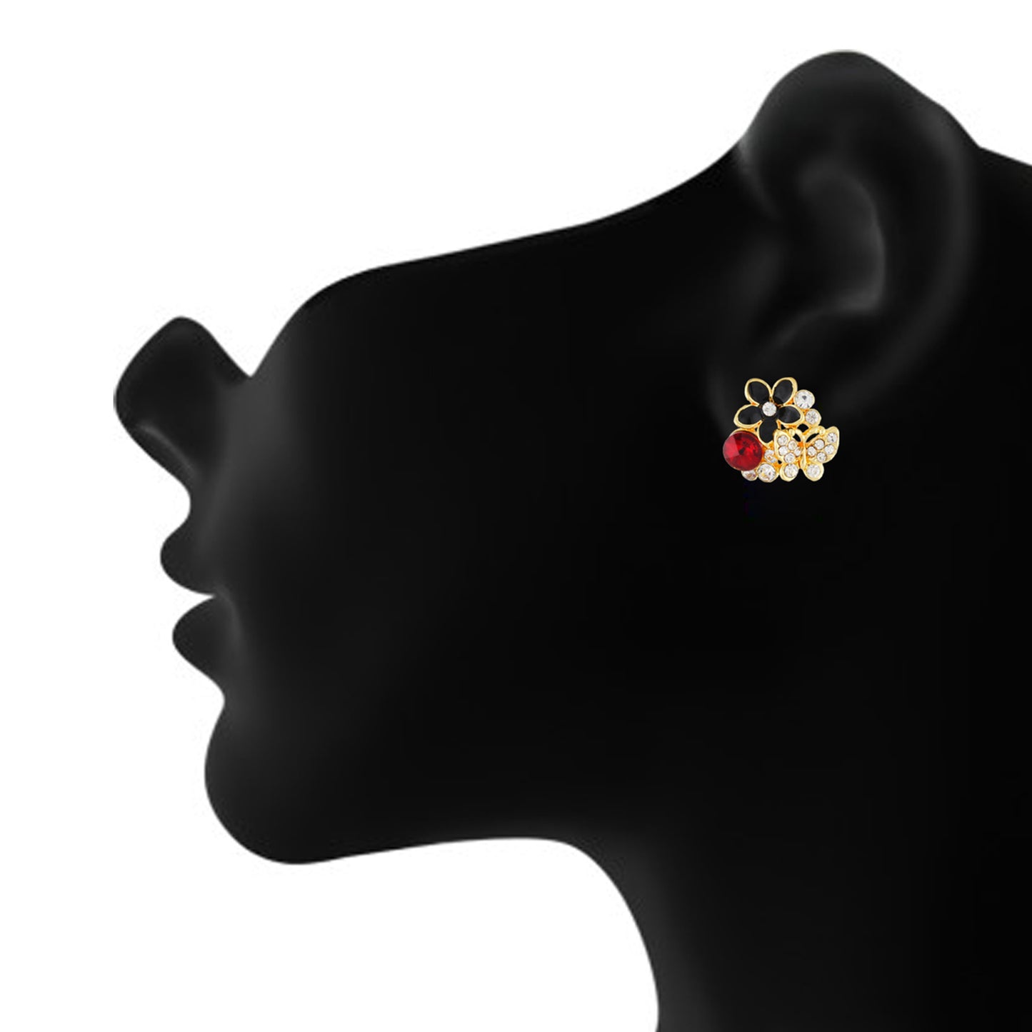 Smart Multi Colour Floral Design Studded Earring for Girls and Women