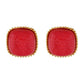 Wonderful Tomato Red Colour Square Shape Earring for Girls and Women