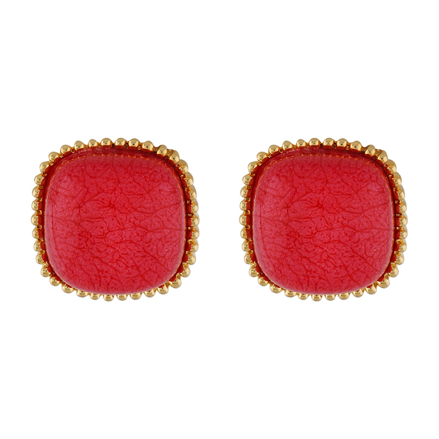 Wonderful Tomato Red Colour Square Shape Earring for Girls and Women