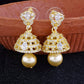 Gold CZ Copper Jhumki with Pearl Hanging