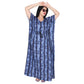 Printed Cotton Kaftan Nighty For Women - Blue_KF0043_B