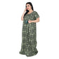 Printed Cotton Nighty For Women - Dark Green