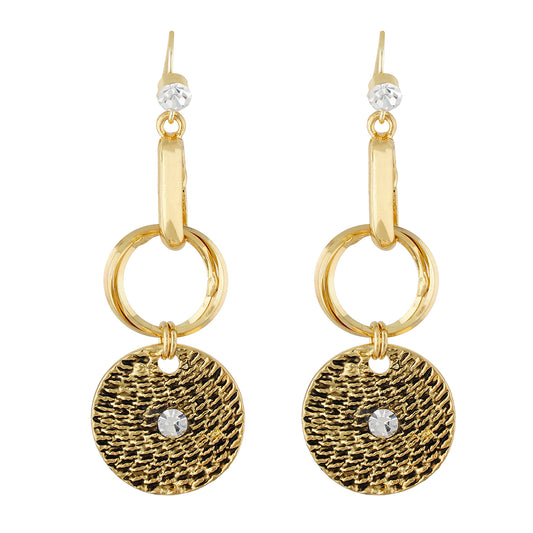 Glamorous Gold Colour Round Shape Earring for Girls and Women