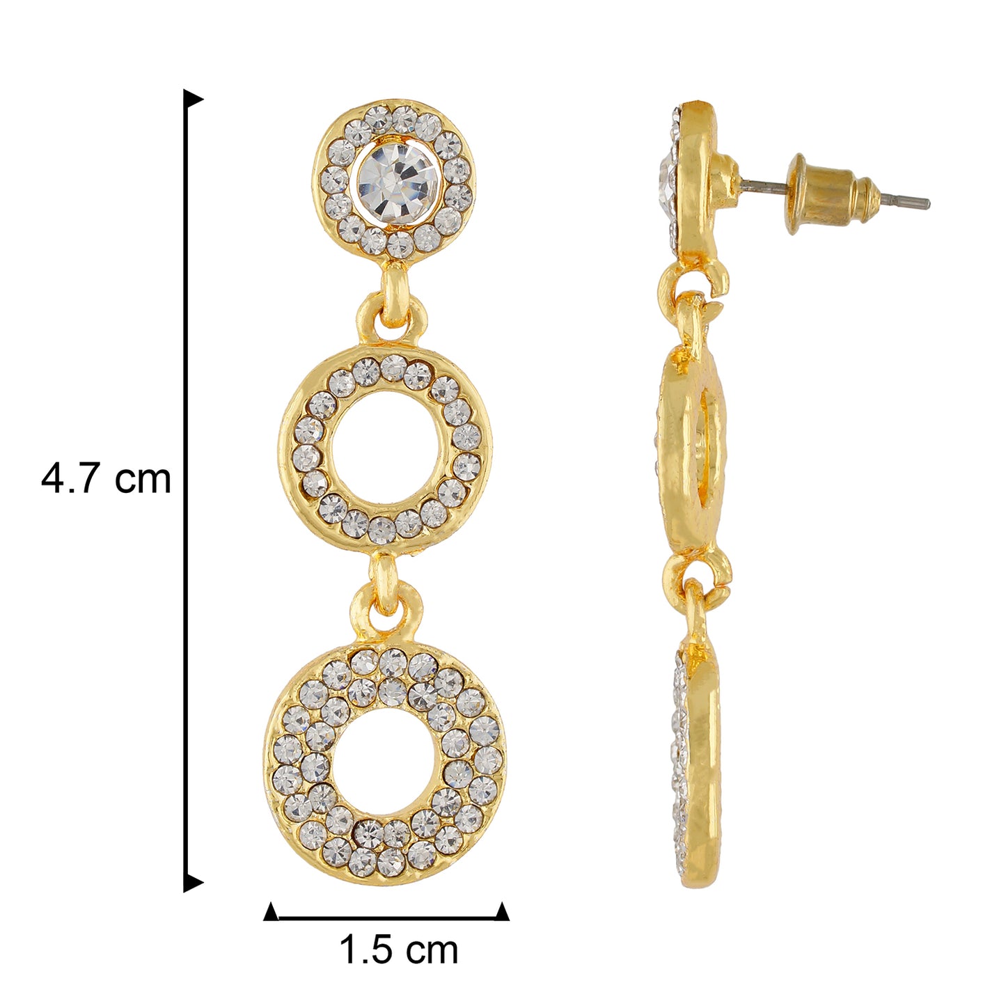 Awesome Gold Colour Round Shape Earring for Girls and Women