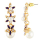 Debonair Purple and Gold Colour Floral design Enamel Enhanced Earring for Girls and Women
