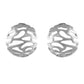 Silver colour Round Design  Stud Earrings for Girls and Women