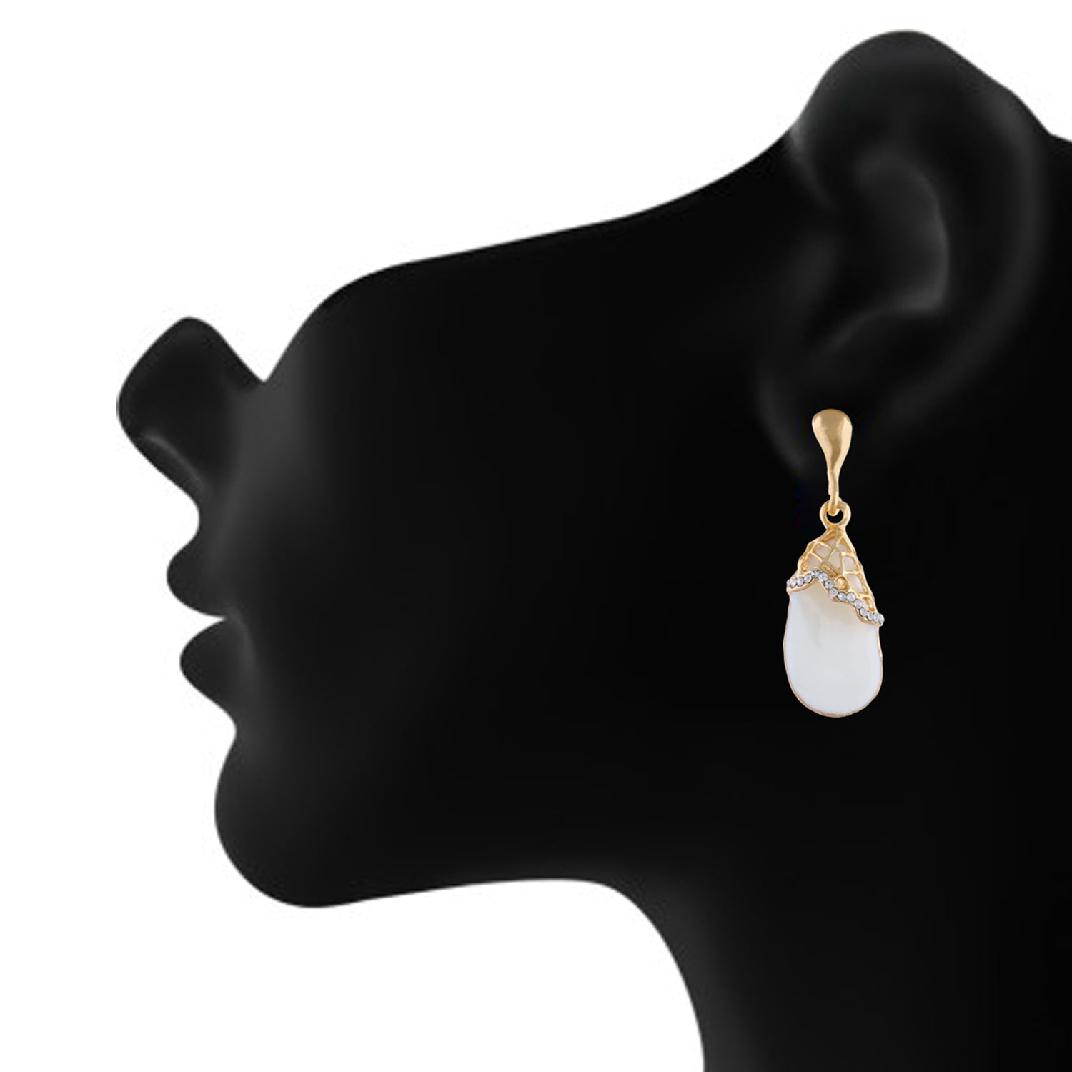 White colour Drop Design Hanging Earrings for Girls and Women