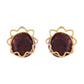 Red colour Floral design  Studs for girls and women