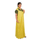 Printed Cotton Nighty For Women - Yellow
