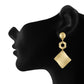 Dashing Gold Colour Rhombus Design Earring for Girls and Women
