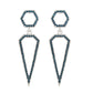 Dazzling Silver Colour studded with blue stones Geometrical Design Earring for Girls and Women