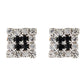 White and Black Colour Rhombus Shape Ear  Studs for Girls and Womens