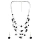 Black colour Multi Strand design Necklace Set for girls and women