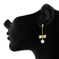 Incredible White and Gold Colour Bow Design Enamel Enhanced Earring for Girls and Women