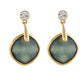Green colour Rohmbus Design Hanging Earrings for Girls and Women