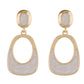 Gold and White colour Geometrical Design Hanging Earrings for Girls and Women