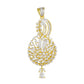 Smart Gold Plated CZ Copper Pendant Set for Ladies and Girls