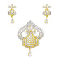 Smart Gold Plated CZ Copper Pendant Set for Ladies and Girls