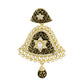 Stylish Black Antique Gold Plated CZ Copper Pendant Set for Ladies and Girls
