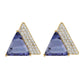 Smart Blue Colour Triangular Shape Ear Stud for Girls and Women