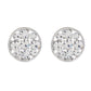 Silver colour Round Design Stud Earrings for Girls and Women