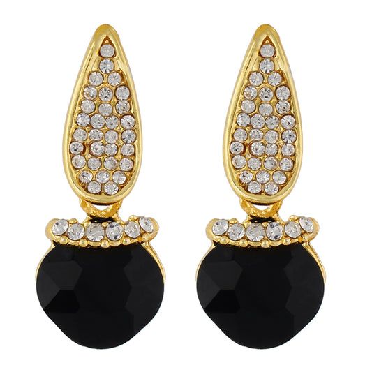 Beautiful Black and Gold Colour Drop Design Earring for Girls and Women
