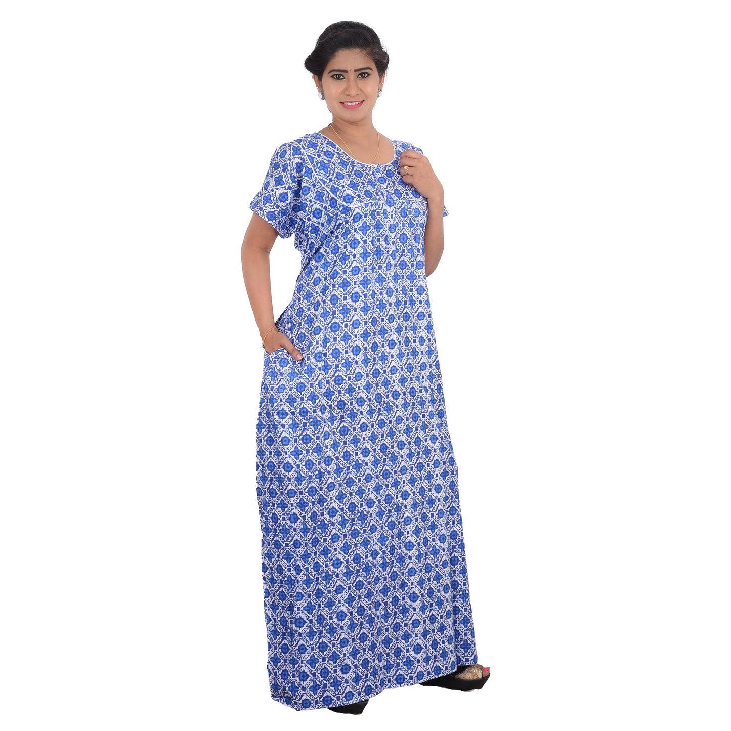 Printed Cotton Nighty For Ladies