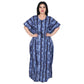 Printed Cotton Kaftan Nighty For Women - Blue_KF0043_B