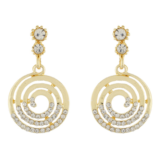 Stylish Gold Colour Round Shape Earring for Girls and Women