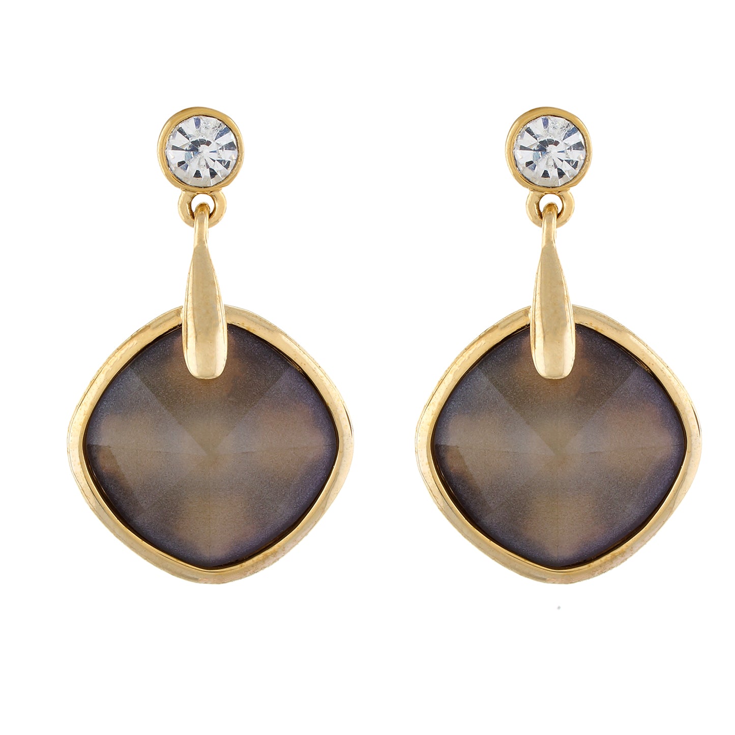 Brown colour Rohmbus Design Hanging Earrings for Girls and Women