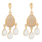 Fashionable White and Gold Colour Drop Design Earring for Girls and Women