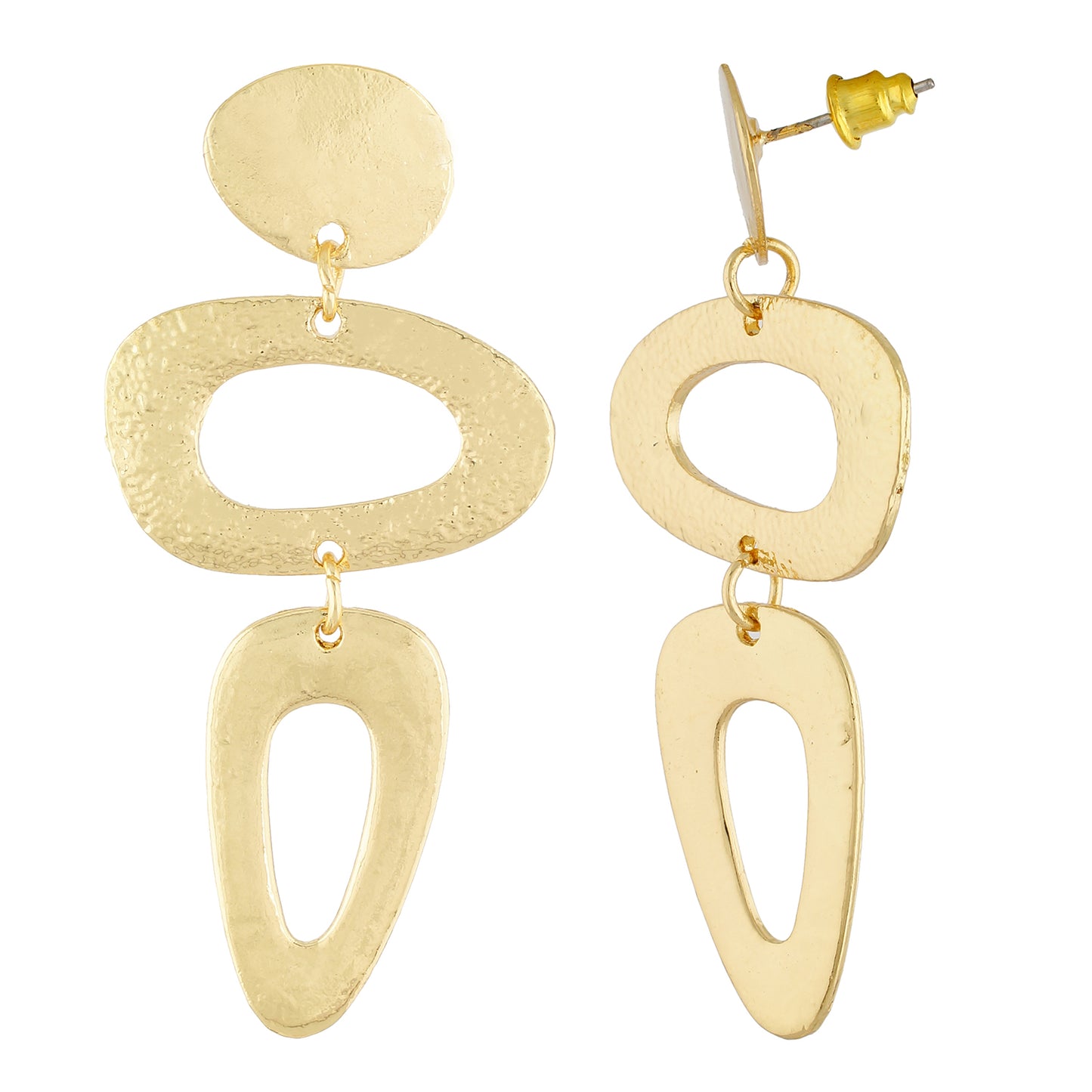 Glamorous Gold Colour Geometrical Shape Earring for Girls and Women