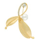 Outstanding Gold Colour Leaf Shape Alloy Brooch for Men and Women