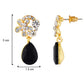 Exclusive Gold Colour Floral Design Earring with Black Drop for Girls and Women