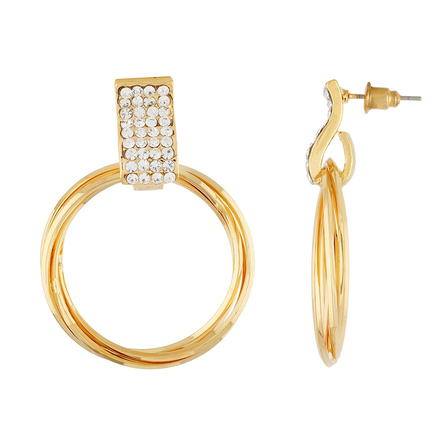 Buy Simple Daily Use Circle Gold Big Round Hoop Earrings