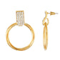 Classy Gold Colour Round Ring Design Earring for Girls and Women