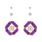 Purple colour Geometrical design  Studs for girls and women